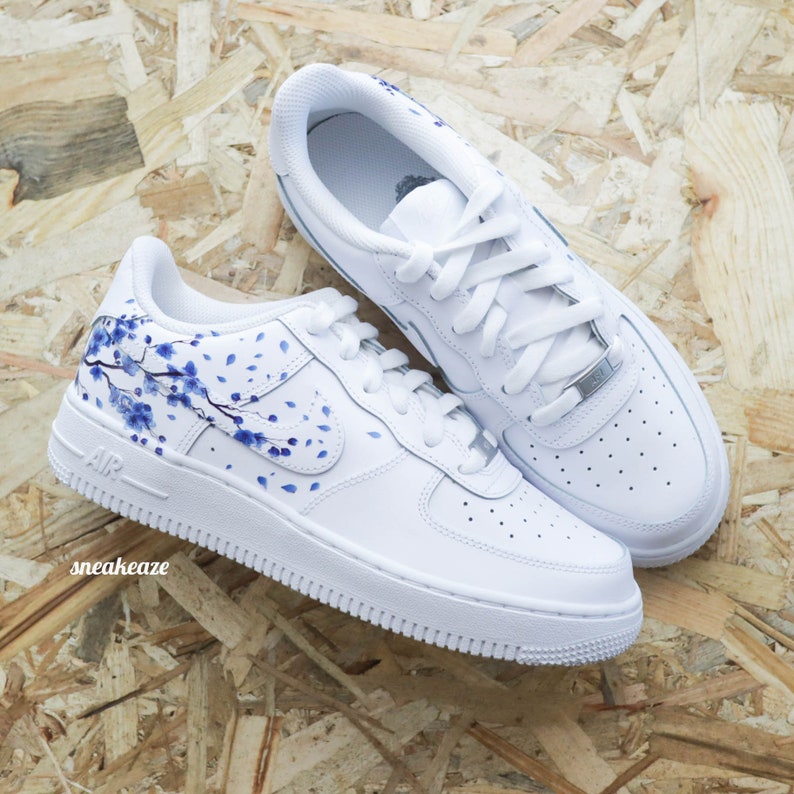 baskets personnalisées Air Force 1 Custom Sakura Cherry Blossom fleur de cerisier unisexe image 2