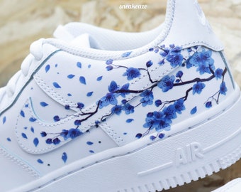 baskets personnalisées Air Force 1 Custom Sakura Cherry Blossom fleur de cerisier unisexe