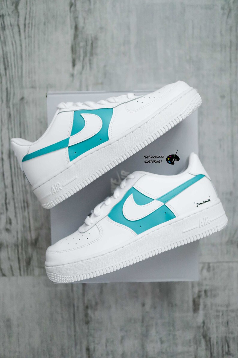 air force 1 black and turquoise