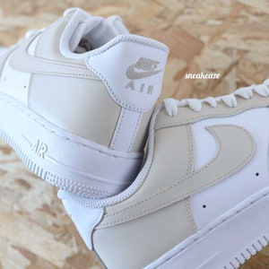 Baskets AF1 Air Force 1 custom color beige clair pastel unisexe image 4