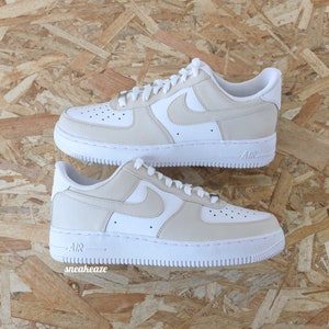 AF1 Air Force 1 custom color pastel light beige unisex sneakers