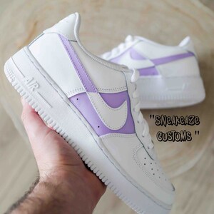 Custom Sneakers Air Force 1 Dual Lila | Etsy