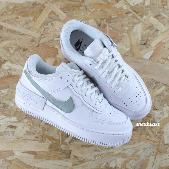 Sneakers Air Force 1 Shadow AF1 Custom Green of Gray Color - Etsy UK