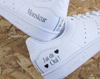 Custom wedding Stan Smith sneakers, personalized unisex men's style