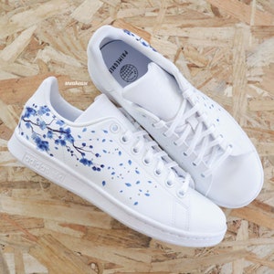 baskets stan smith personnalisées Custom Sakura Cherry Blossom fleur de cerisier unisexe image 2