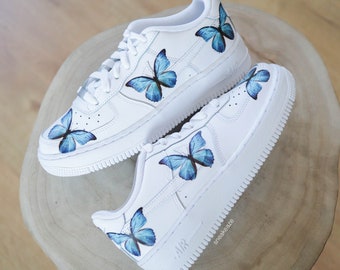 air force ones with butterflies on them