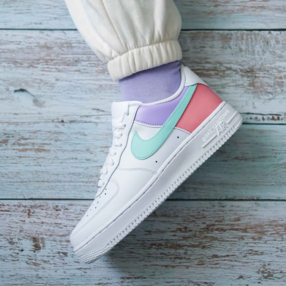 color block air force ones