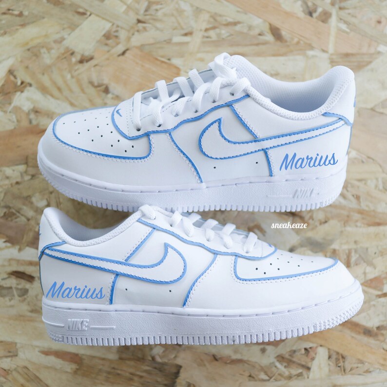 Personalized Sneakers Air Force 1 Custom Outline First Name for Baby ...