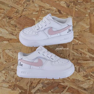 Custom AF1 sneakers personalized Air Force 1 child color of your choice with first name