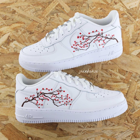 Nike Air Force 1 カスタムスニーカー カスタム スニーカー エア フォース 1 カスタム サクラ チェリー