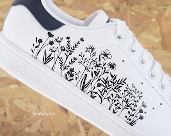 Custom stan smith sneakers Custom unisex country flowers