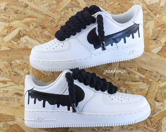 Nike Air Force 1 ホワイト ロープカスタム NIKE AIR FORCE 1 ロープカスタムスニーカー - メルカリ