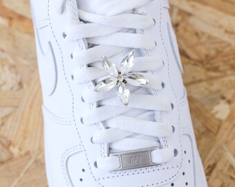 Bijou pour lacets baskets air force 1 ou stan smith fleur brillant