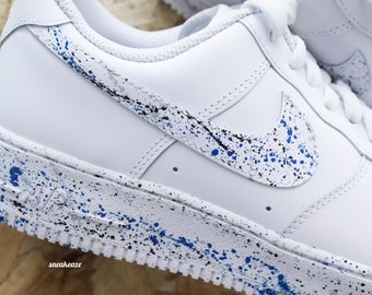 Personalisierte Air Force 1 spritzwasserblaue Unisex-Sneaker