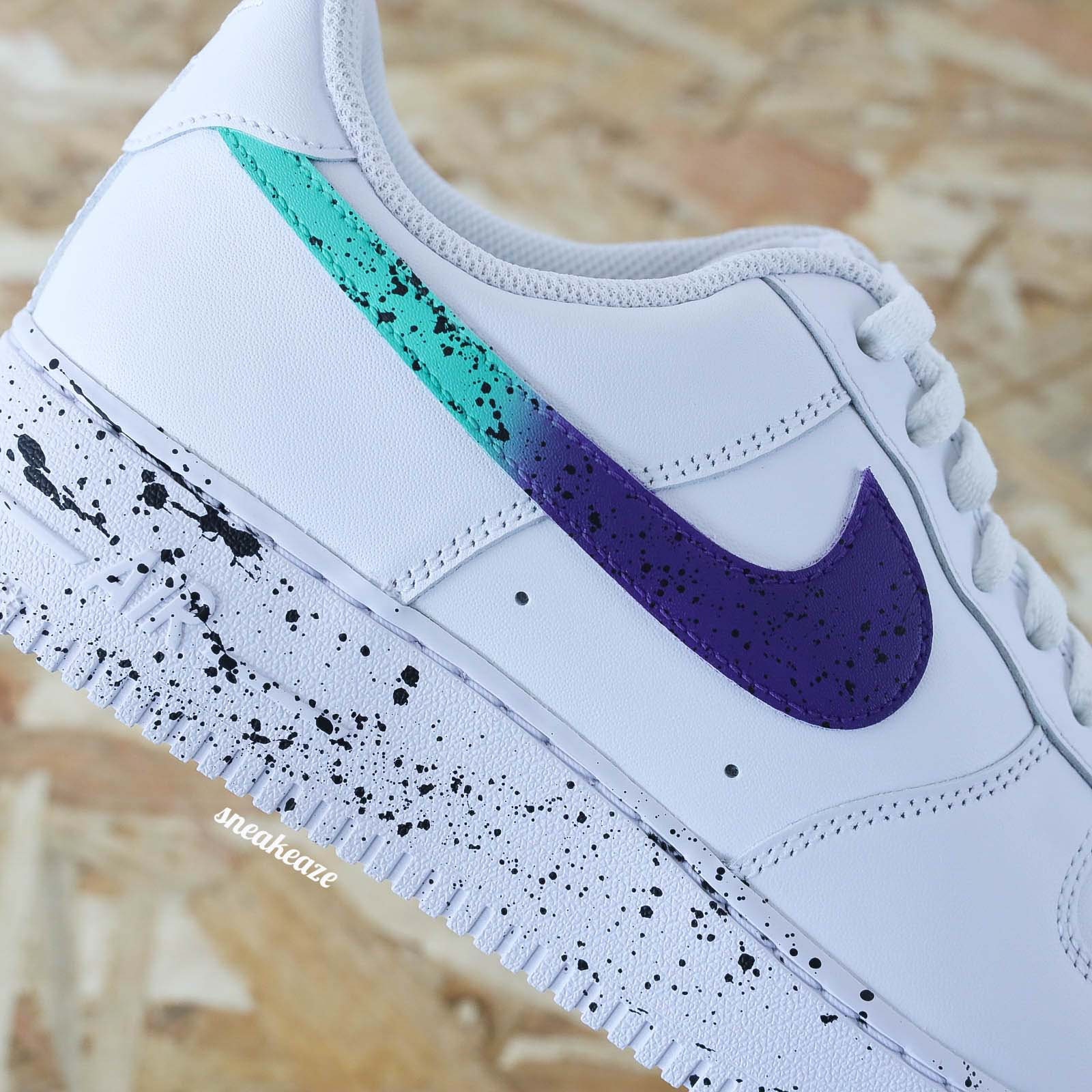 Custom Made NIKE Air Force 1 Iridescent Gradient 