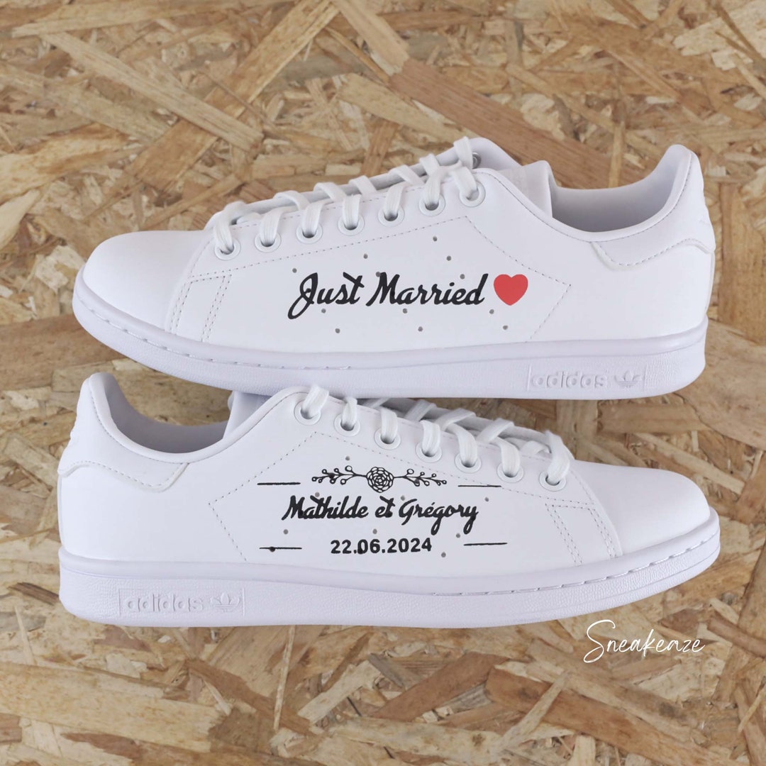 Wedding customs baskets personnalisées Stan Smith Custom mariage