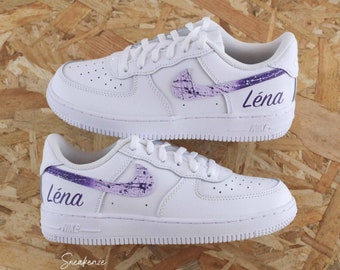 Scarpe da ginnastica personalizzate per bambini e neonati Air Force 1 splash personalizzato con nome bambino