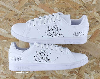 Wedding customs personalized sneakers Stan Smith Custom wedding Mr & Mrs wedding unisex