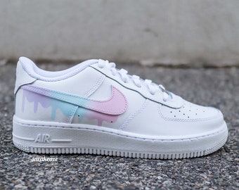 aangepaste sneakers Air Force 1 Drip eenhoorn vloeiend effect unisex