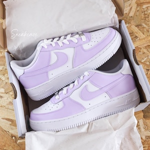 AF1 Air Force 1 custom color pastel light lila unisex sneakers