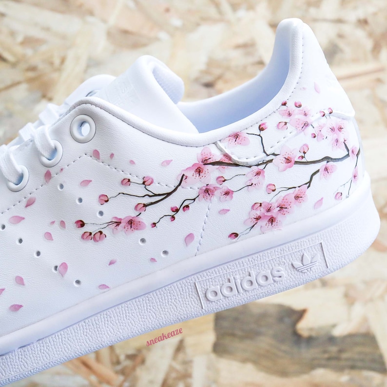 baskets stan smith personnalisées Custom Sakura Cherry Blossom fleur de cerisier unisexe image 7