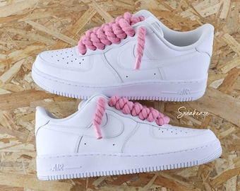 Baskets Air Force 1 custom rope laces pink