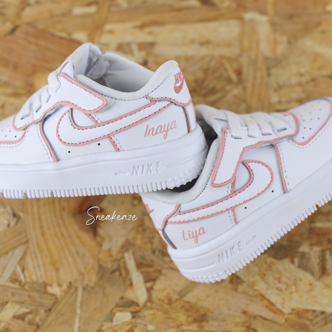 Personalized Sneakers Air Force 1 Custom Outline First Name for Baby ...
