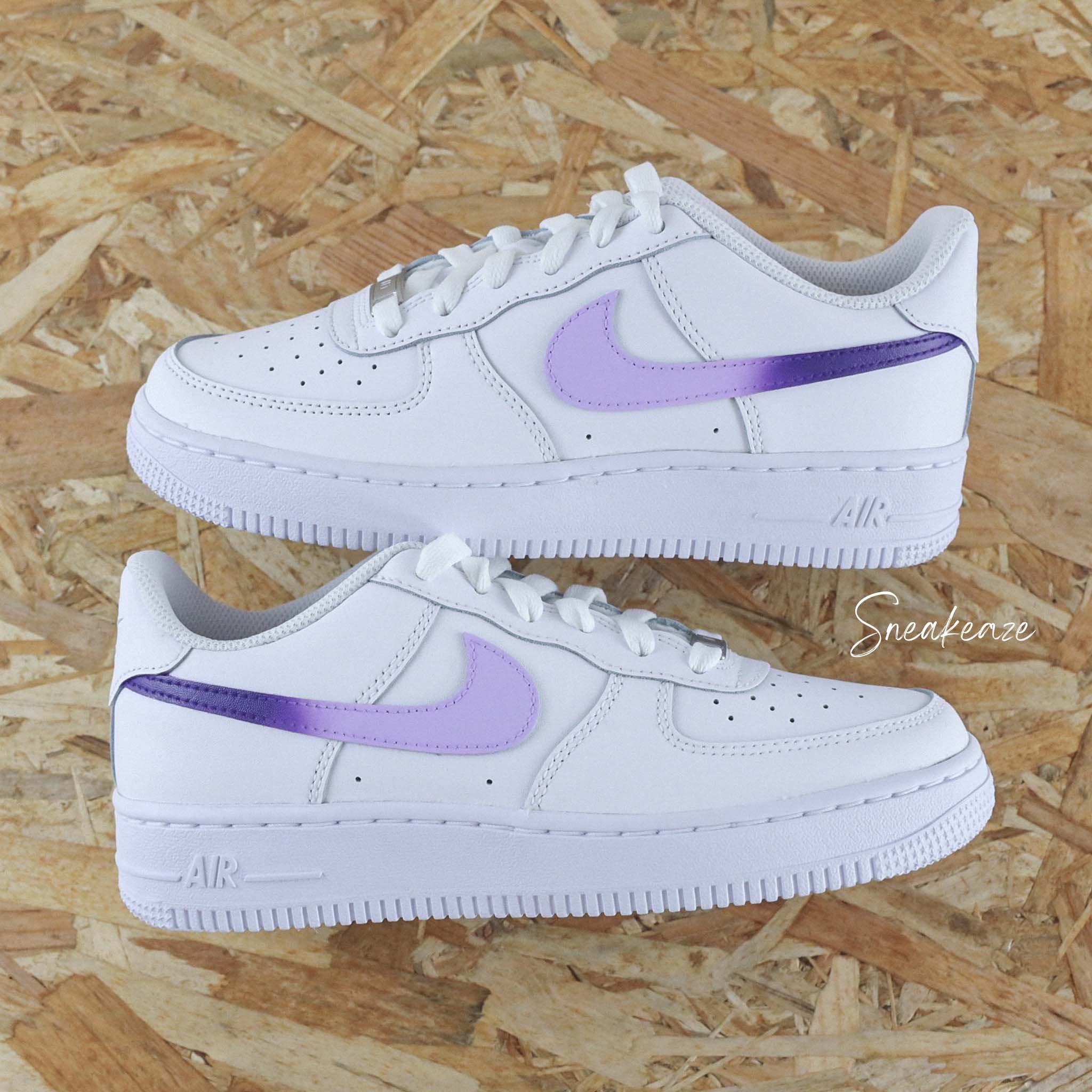 Custom Air Force 1 Purple Lila Gradient Unisex Sneakers Etsy UK