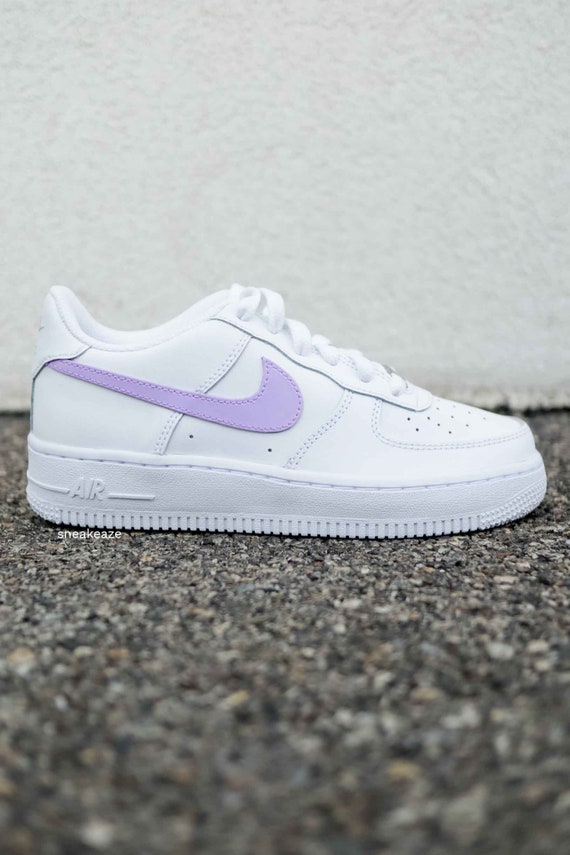 Nike Air Force 1 Color Swoosh Lilac | Etsy
