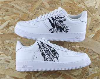 Custom sneakers Air Force 1 customs jurassic tirex velociraptor unisex