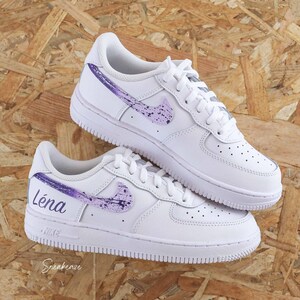 Baskets personnalisées enfants et bébés Air Force 1 custom splash prénom toddler image 2