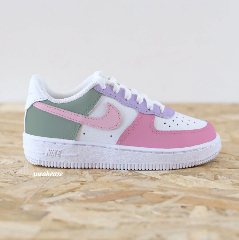 Personalisierte Turnschuhe für Kinder und Babys, Air Force 1, individuelle Pastelltöne für Kleinkinder Bild 9