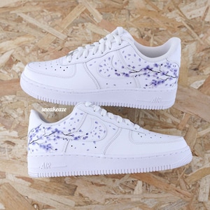 baskets personnalisées Air Force 1 Custom Sakura Cherry Blossom fleur de cerisier unisexe image 1