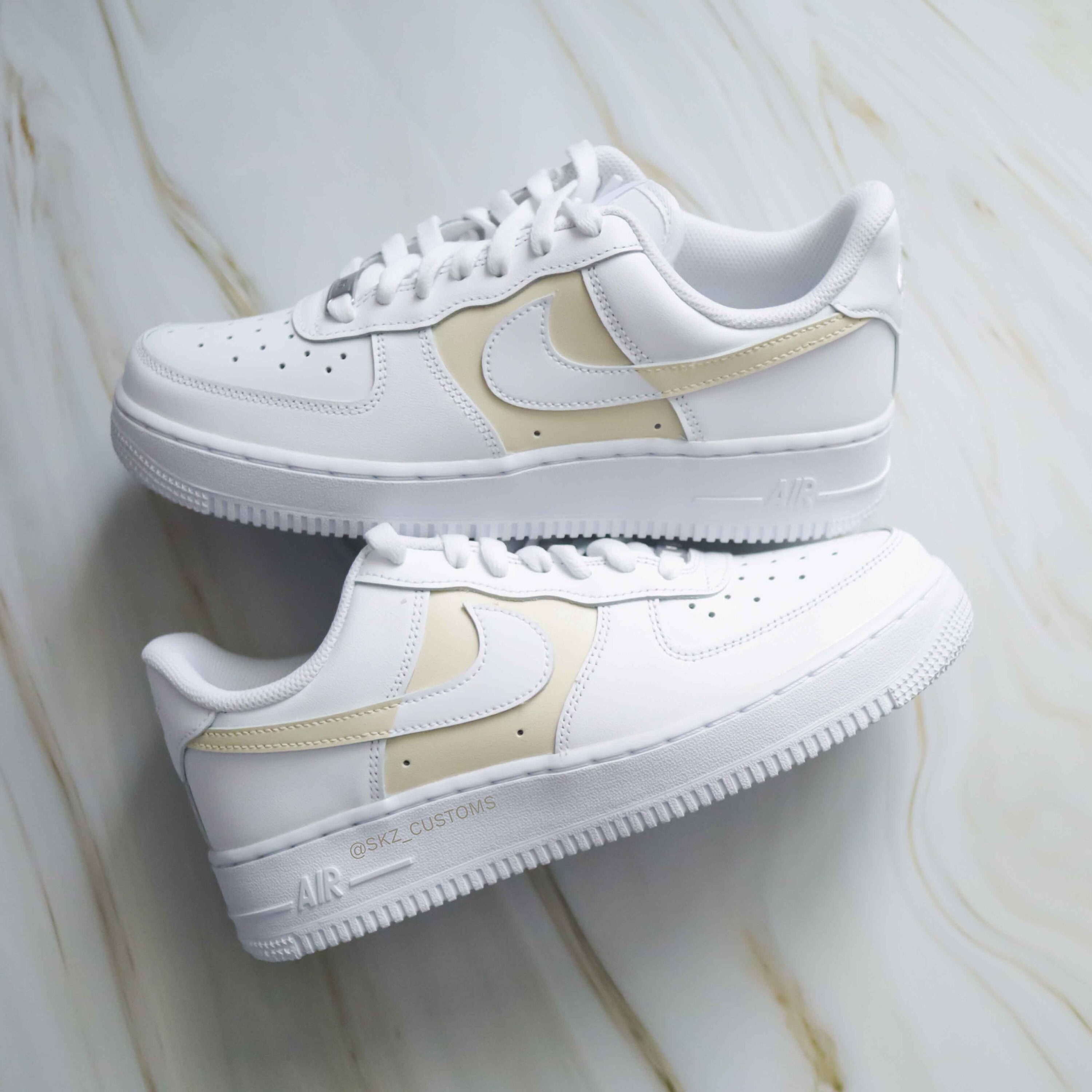 air force 1 beige and white