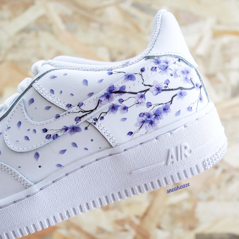 baskets personnalisées Air Force 1 Custom Sakura Cherry Blossom fleur de cerisier unisexe image 8