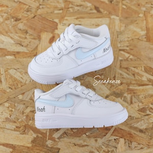 Personalized AF1 custom Air Force 1 children&#39;s sneakers, color of your choice with first name