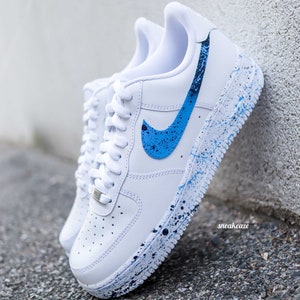 baskets Air Force 1 Splash custom éclaboussures de peinture bleu image 2