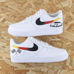 Air Force 1 custom German Racing 911 hand painted unisex sneakers