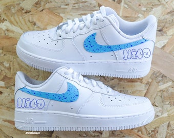 Personalized sneakers for children and babies Air Force 1 custom splash first name toddler