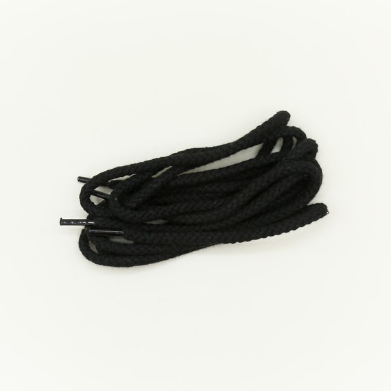 Chunky Custom Rope Laces 10mm Black, Funny DIY Natural Texture