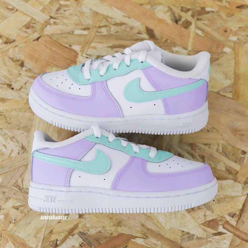 Personalisierte Turnschuhe für Kinder und Babys, Air Force 1, individuelle Pastelltöne für Kleinkinder Bild 7