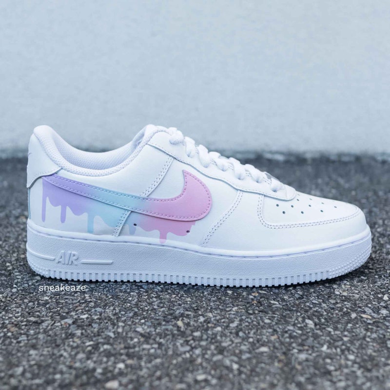 Custom Sneakers Air Force 1 Drip Unicorn Unisex Flowing Effect