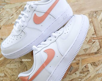 peach color air force ones