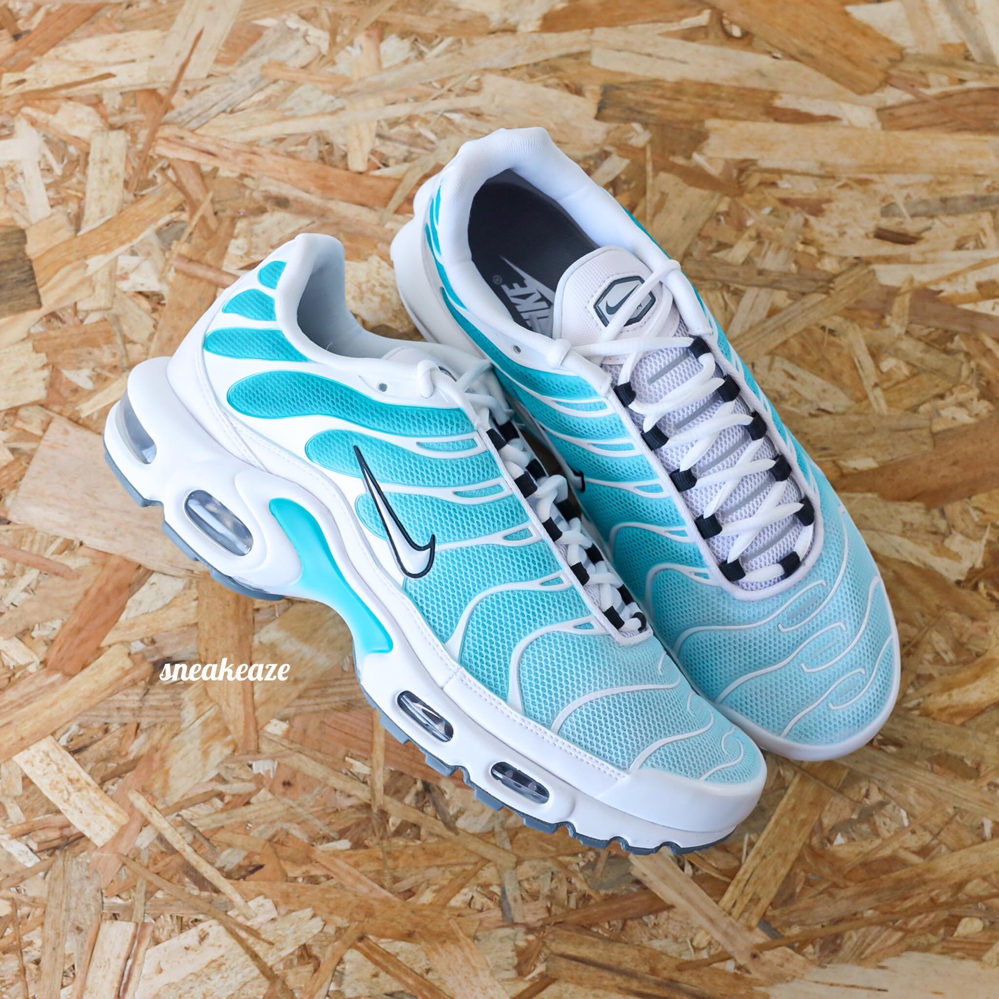 Custom Air Max Plus TN Turquoise Gradient Unisex Sneakers Etsy