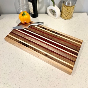 Edge Grain Cutting Board | Food Safe Finish Wood Chopping Board | Perfect for Kitchen Use | Ideal Housewarming Gift | 2