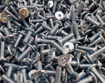 RampaTec Flat Head Bolts - M6 Thread - Silver
