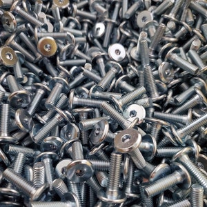 RampaTec Flat Head Bolts - M6 Thread - Silver