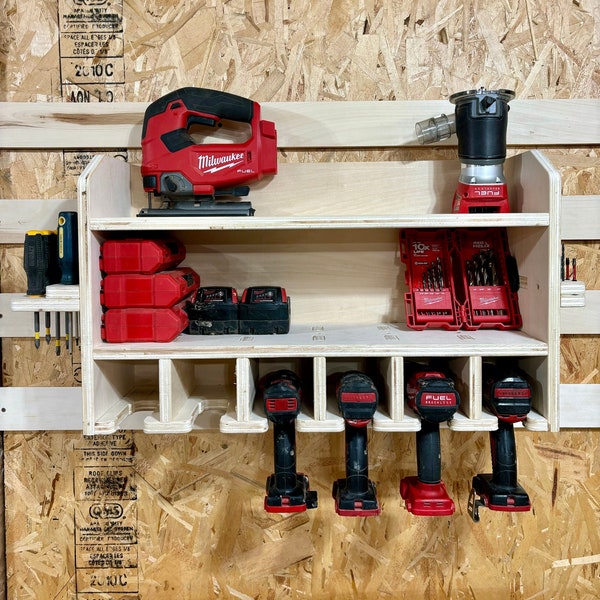 Drill Storage Station CNC files | *DIGITAL FILES* | Dxf. Svg. Ai. Eps. Pdf. Crv w/ toolpaths |