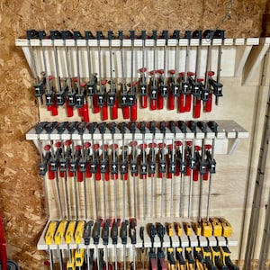 Clamp Rack | Vector files for CNC | Dxf. Svg. Ai. Eps. Pdf. Crv with toolpaths | Make Your Own Clamp Rack
