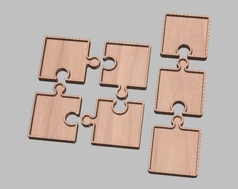 Puzzle Piece Trays | 2 Designs | *Files For CNC* | Dxf. Svg. Ai. Eps. Pdf. Crv with toolpaths | organizer, Jewelry tray